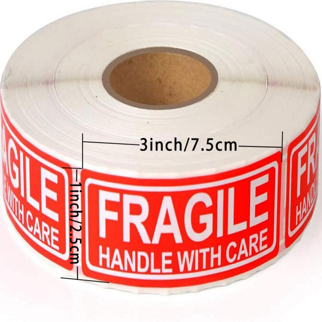 500pcs/roll Fragile Label Stickers Handle With Care Warning Signs Careful shipping Tags sticker United States