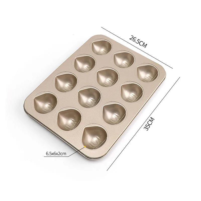 Shell Shaped Household Muffin&Rice Cake Mold Dessert Baking Tray Carbon Steel Material Sturdy Durable Non Stick Party Cake Make