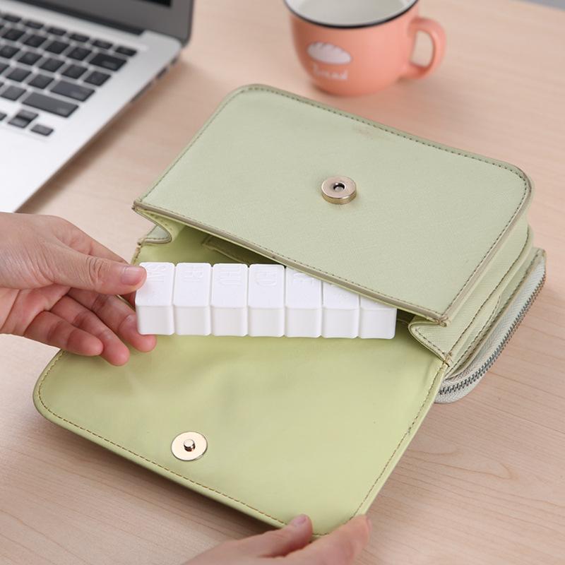 Creative Braille 7-Compartment Pill Box - Portable Weekly Medication Organizer