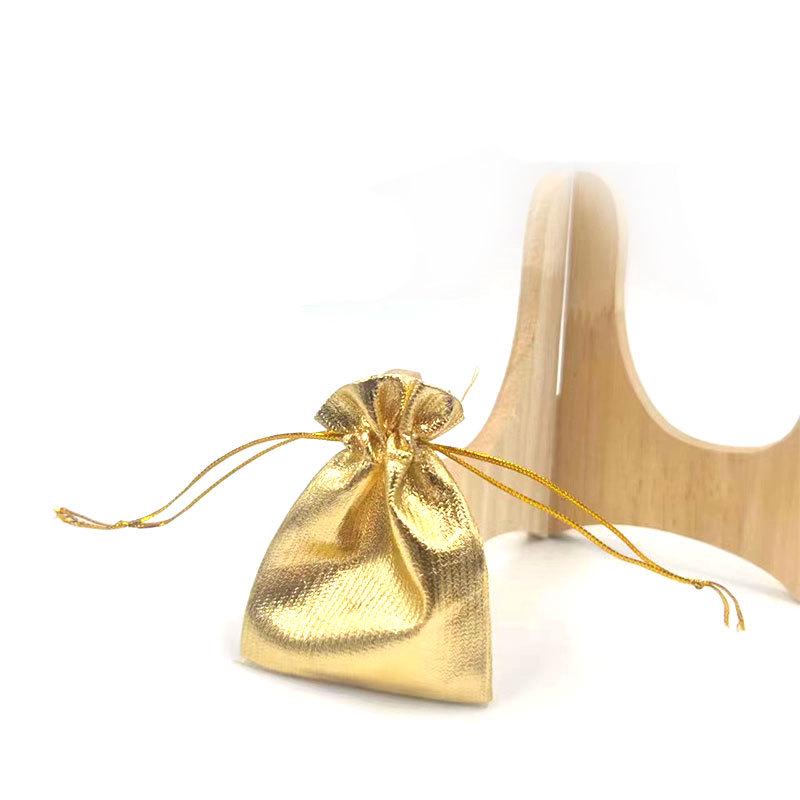 Gold & Silver Drawstring Jewelry Pouch - Perfect for Packaging, Candy Storage, or Gift Bag