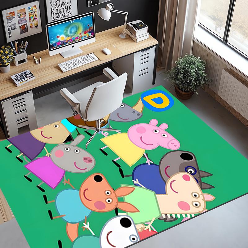 Cartoon animation Pattern Rug, Indoor/Outdoor Mat, for Picnic, Gameroom, Bedroom, Office, Living Room, Home Decor Carpet, Birthday Gift