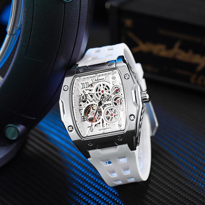 Men's Watches Fashion Skeleton Mechanical Sports Watches Luminous Waterproof Tourbillon Automatic Steel Watches