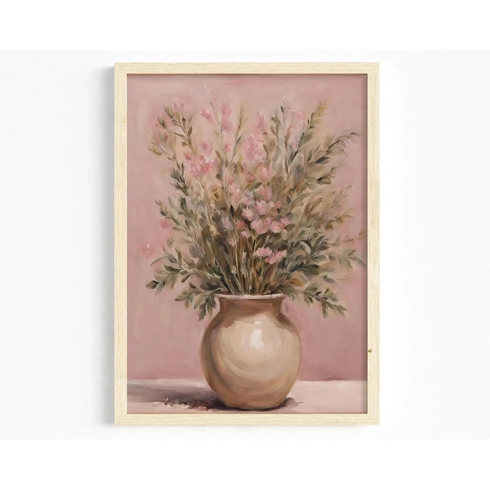 Vintage Colorful Flower Poster Still Life Botanical Oil Painting Prints on Canvas  Farmhouse Home Room Wall Decor  Retro Floral