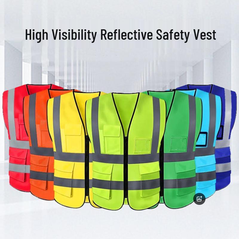 Reflective Safety Vest for Construction and Sanitation Workers - Nighttime Protection
