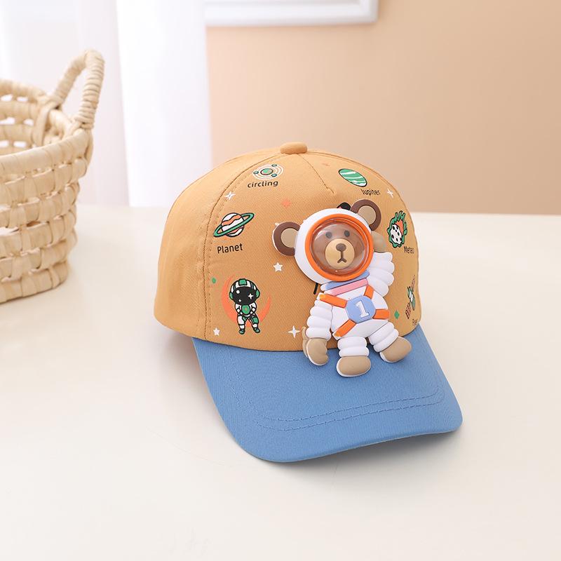 1pcs Kids Fashion Baseball Caps For Cartoon Cute Bear Retro Hip Hop Hat Unisex Street Adjustable Sun Visor Cap