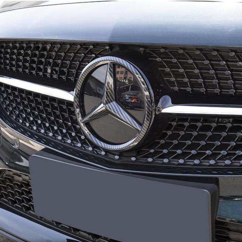 188/210MM Car Front Grille Badge Decal Cover Emblem Stickers Auto Accessories  For Mercedes-Benz C500 C200 C300 A B C E GLA CLA GLK GL ML GLE