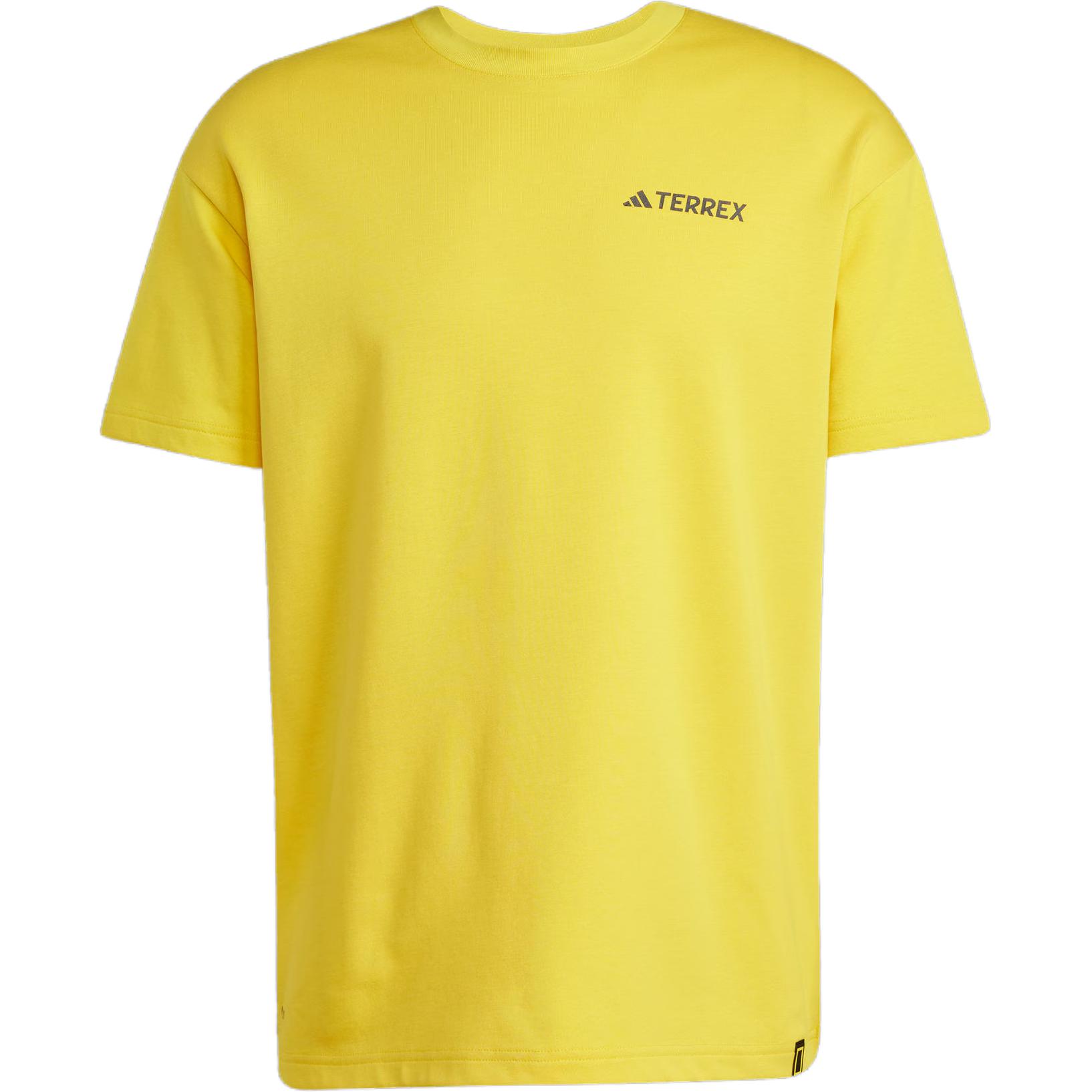 adidas x National Geographic Unisex Yellow Crew Neck Short Sleeve T-Shirt JD5955 M