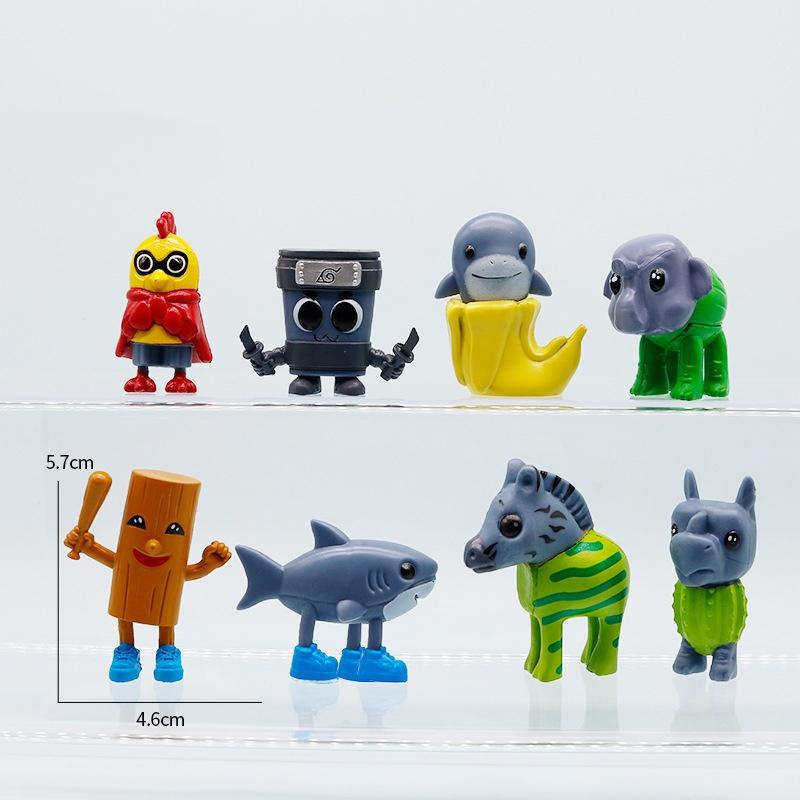 8pcs/Set Mini Tung tung tung Sahur Figuras Model PVC Italian Brainrot Tun Tung Tung Sahur Action Figures Toys