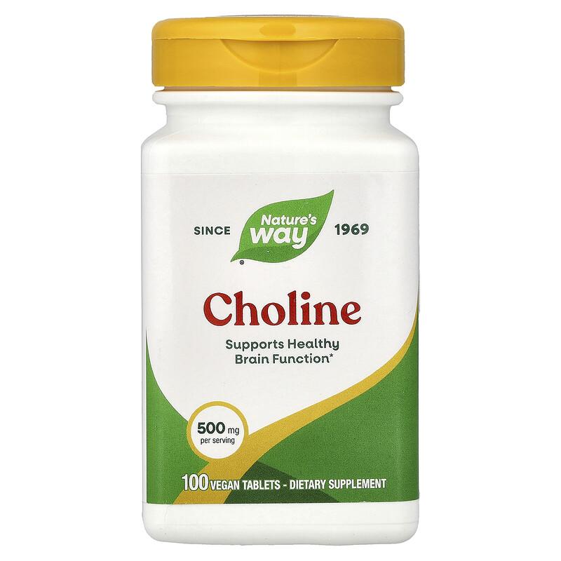 Choline, 500 mg, 100 Vegan Tablets