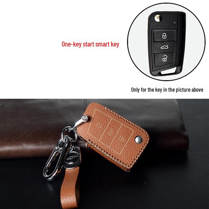 Volkswagen Key Protection Cover: Fits 21 Models, Including New Passat, Magotan, 330GTE, and B8B7 - Genuine Leather