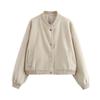 Foreign trade Europe, America, spring and autumn casual versatile long-sleeved single-breasted soft pilot short jacket