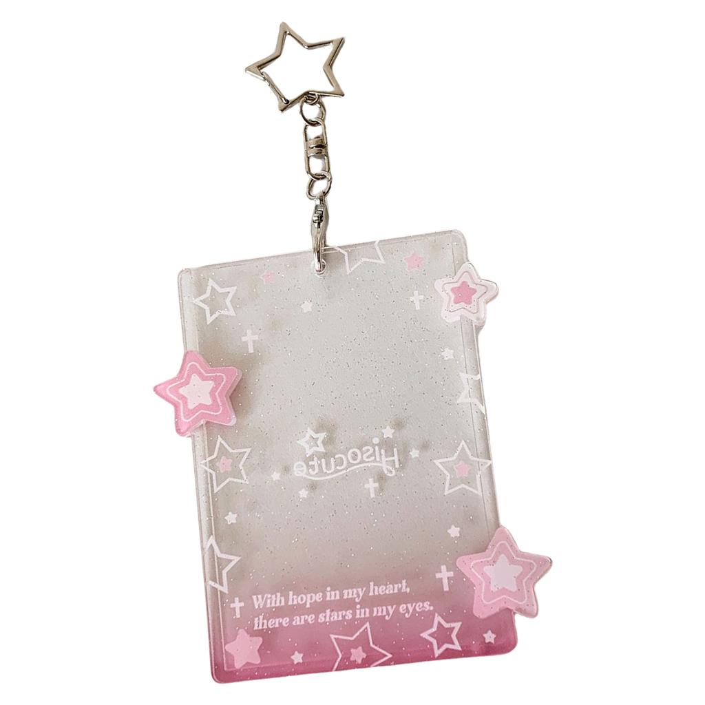 Unique Acrylic Star Card Holder Keychain Accessory Designed For Fans To Easily Carry And Display Idol Photo Cards