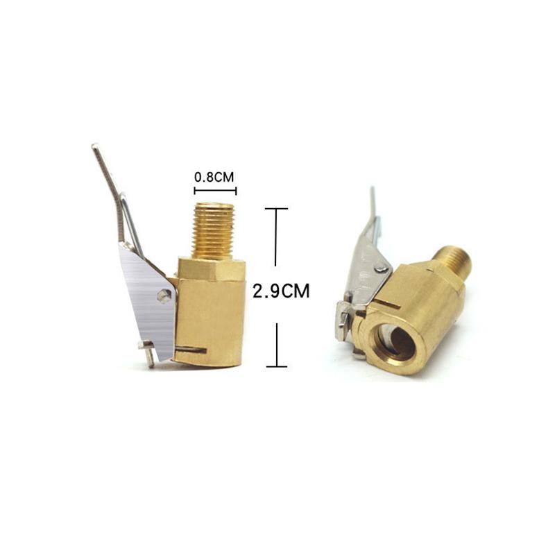 Car Inflatable Connector Practical Car Tire Inflator Valve Accessories Air Pump Clip Pure Metal Nozzle Quick Adapter Connector