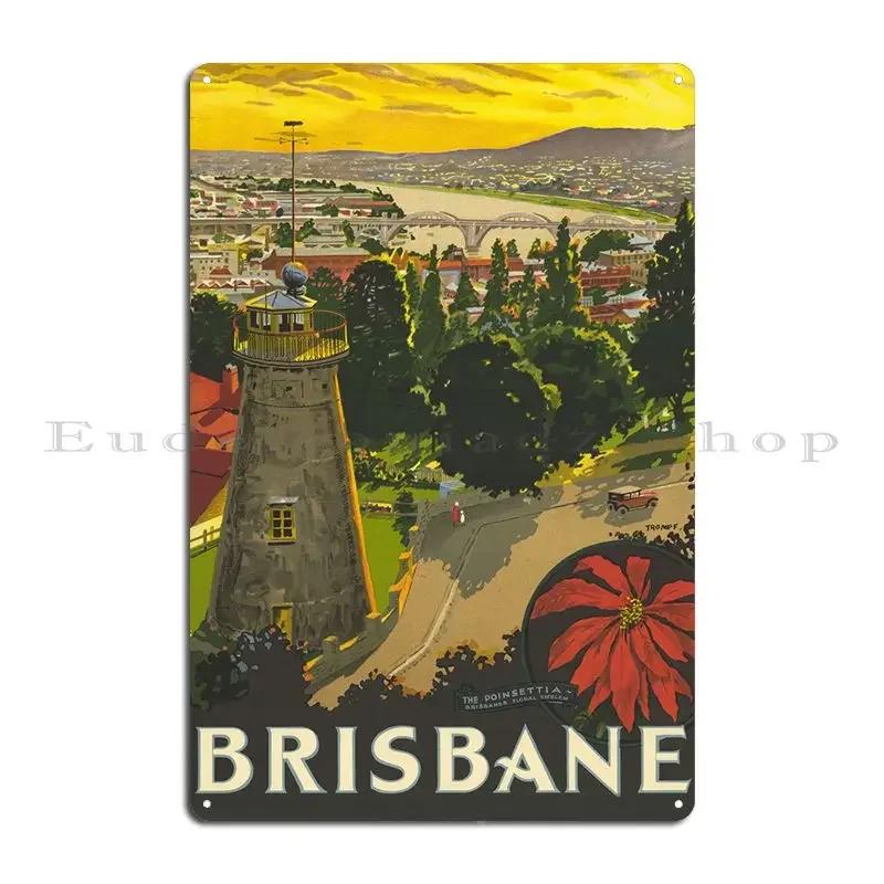 Vintage Brisbane Metal Sign Garage Design Party Club Bar Bar Tin Sign Poster