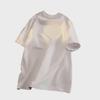 Unisex Japanese Retro Solid Color Round Neck T-Shirt, 300g Heavy Pure Cotton, Casual Short-Sleeve Design.
