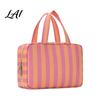 Multifunctional Organizer for Daily Essentials Stripes Travel Toiletry Bag 4 Compartments Waterproof Makeup Foldable Shower Kit Camping And Gym Case,