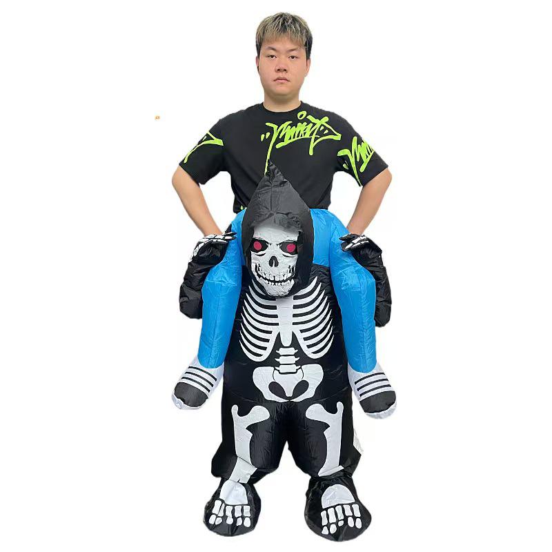 Aufblasbares Alien-Kostüm für Halloween - Maskottchen-Party-Outfit für Erwachsene und Kinder