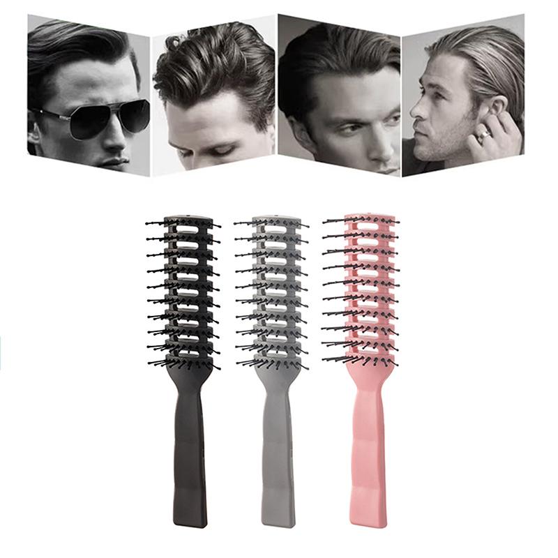 Bărbați plastic aerisire perie de păr pieptene anti-static salon de coafură frizer creț îngrijire păr perucă instrument de styling pieptene perie instrument de masaj