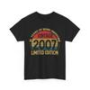 Vintage 2007 Limited Edition 18-Year-Old Gifts 18th Birthday T Shirt