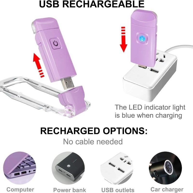 Mini Light Reading Clip Light LED Small Night Light USB Charging Adjustable Brightness Eye Protection Portable