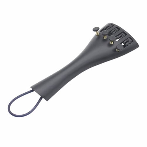 Morisho Violin Tailpiece with Built-in Adjuster and Tuner, Includes Tailgut, Perfect for Beginners, Tuning, and Maintenance, 4/4