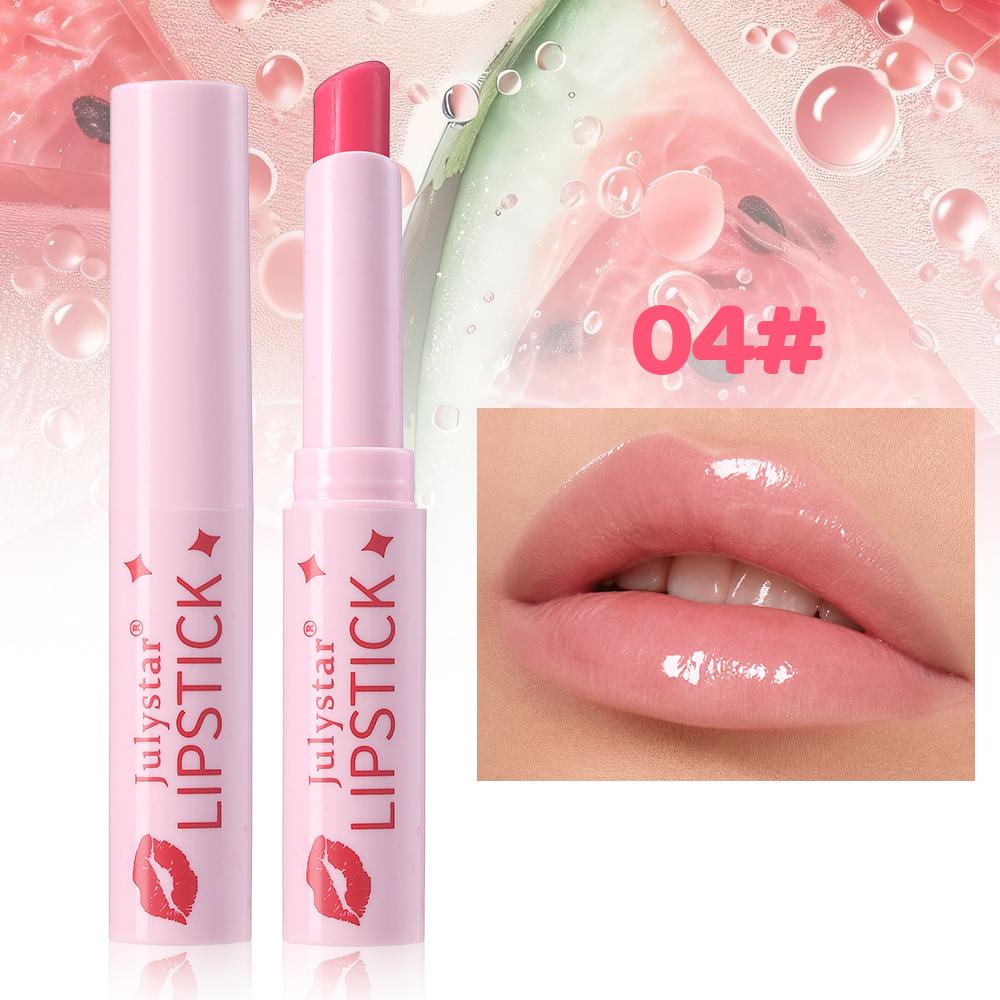 Julystar 8 Colors Fruity Color Changing Lipstick, Temperature Magic Mood Lip Balm, Moisturizing Hydrating Lip Glow, Natural Sheer Tinted Lip Makeup