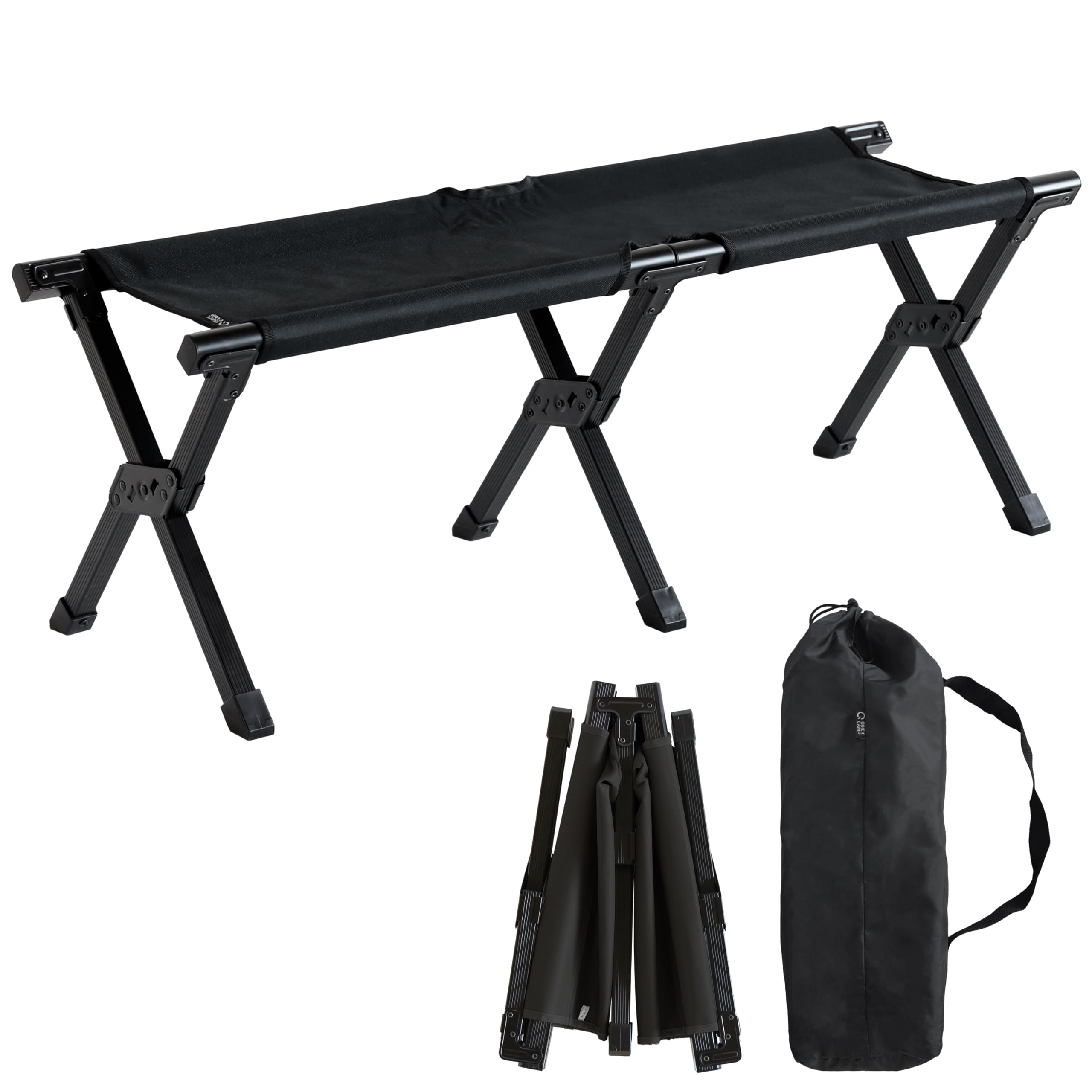 

[Quick Camp] Compact Folding Bench Two-Seater QC-FB110 All Black