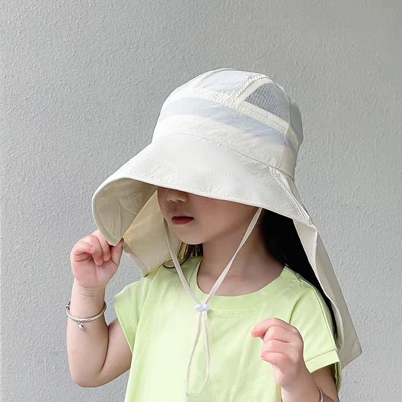 Baby Sun Hat Summer Toddler Sun Hat Breathable Baby Hat with Neck Flap Infant Baby Girl Boy Sun Hat Lightweight Swim Hat