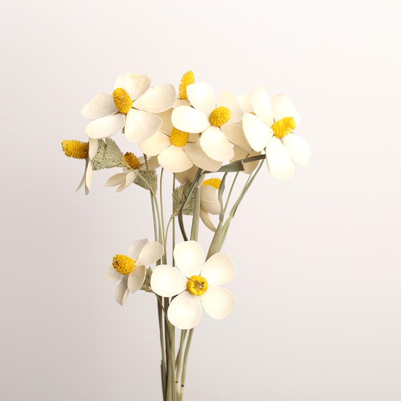 Yunnan Dried & Immortal Flowers Bouquet: Baby's Breath, Roses, Forget-Me-Nots for Home & Homestay Decor