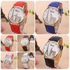 Eiffel Pattern Tower Watch Pu Strap Quartz Wrist Watch Decoration Gift Fashion