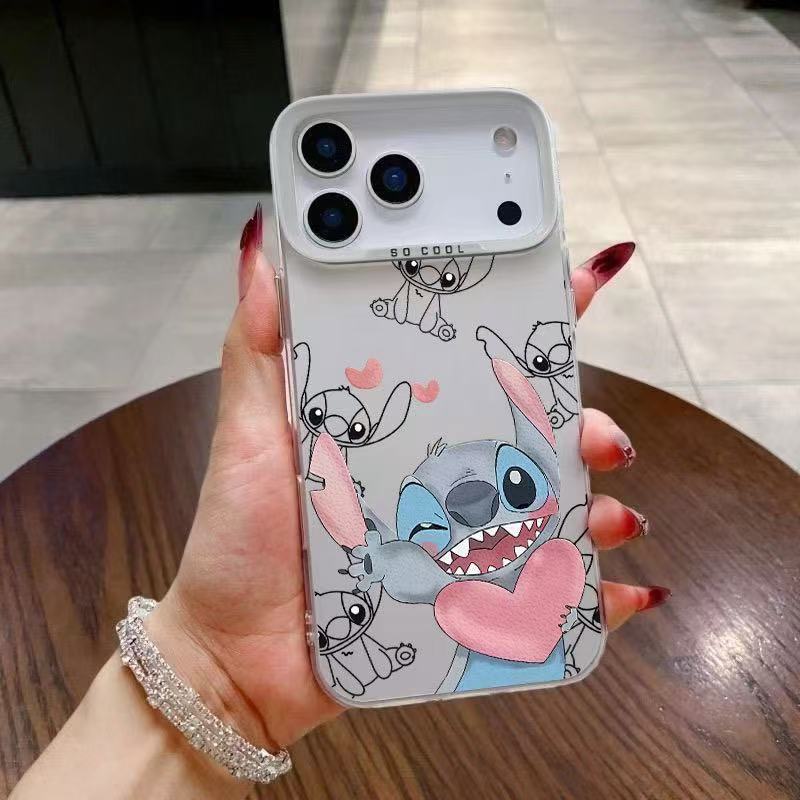 Stitch compatible iPhone 17 Pro Max phone case, iPhone 16 energetic case, 15 European and American style, 1413