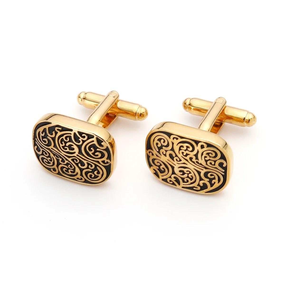 Butoni Auriti de Înaltă Calitate Model Vintage Poker Pasăre Nod Formă Pește Glonț Manșete Cămăși Franceze Accesorii Costum Bijuterii Nuntă beige