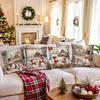 Christmas Snowman Pattern Pillowcases: Festive Winter Home Decor Sofa room cushion cover home decoration new year gift