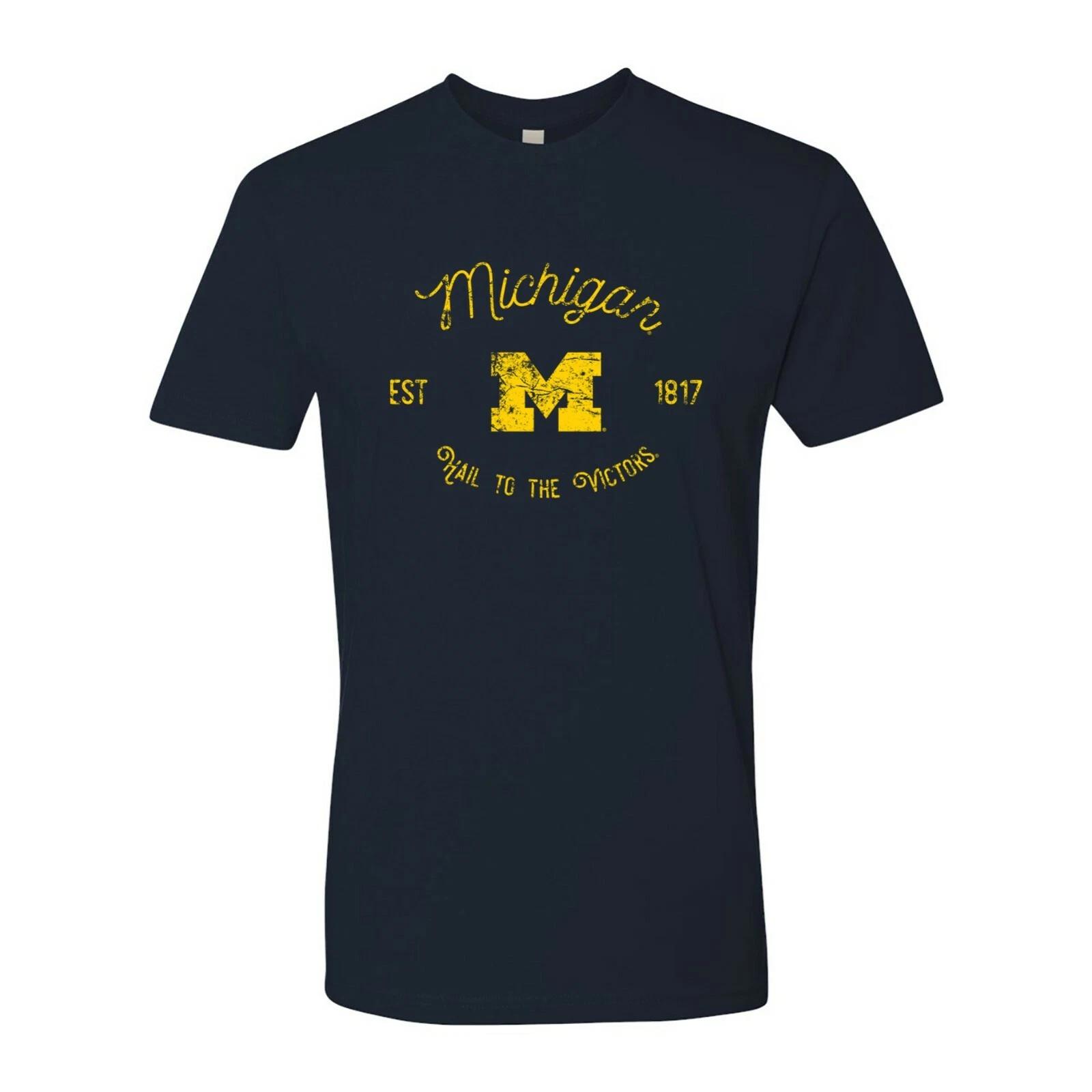 University of Michigan Vintage Script Premium Cotton T-Shirt 2XL