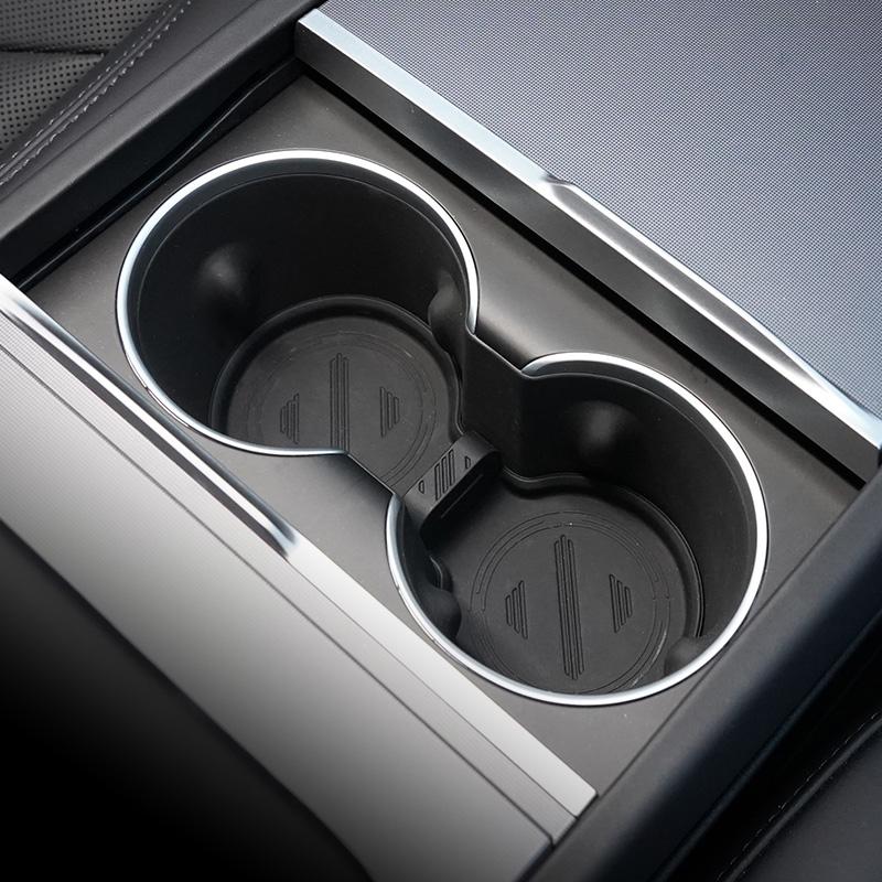 For Tesla Model Y Juniper 2026 Accessories Cup Holder Center Console TPE Cup Holder Limiter For Tesla Model 3 Highland 2024-2026