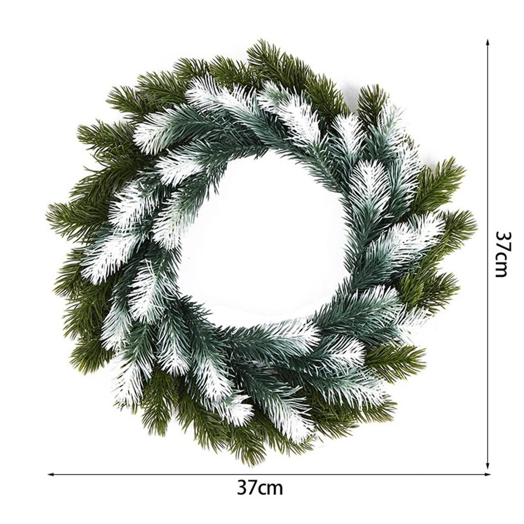 Artificial Christmas Decoration Festive Atmosphere Front Door Decor Artificial Wreath Easy To Hang Flexible Decoration