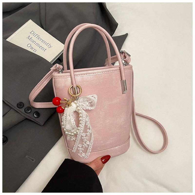 Premium hand bag women's new trendy fashion texture shoulder bag crossbody bucket bag