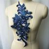 3D Flowers Wedding Gown Appliques Rhinestone Lace Appliques Appliques Embroidery Sew Patch