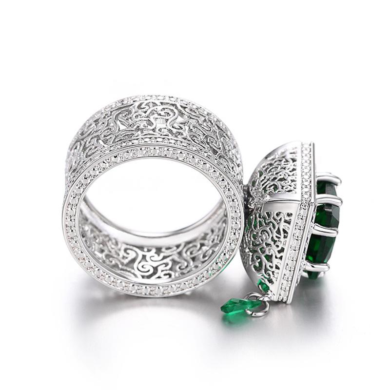 High-End Luxury Zircon-Encrusted Geometric Rings For Women, Exquisite Design Wedding Rings, Fashion Accessories And Jewelry.