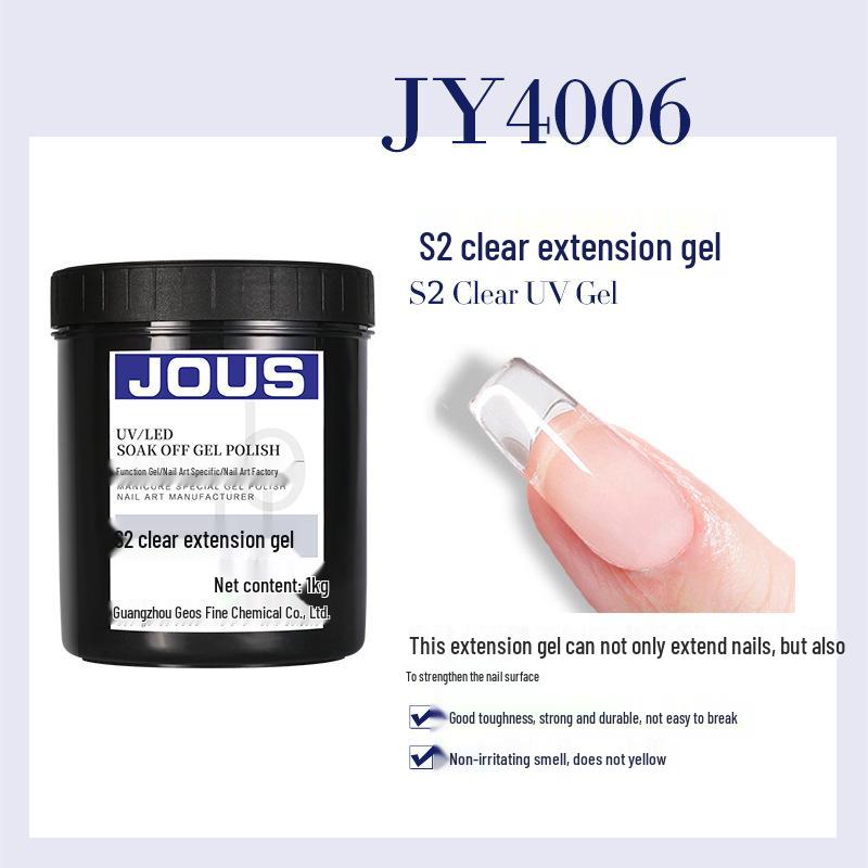 High Transparency Nail Extension Gel - Super Tough, Quick Application, Nail Salon Special, Phototherapy Formula