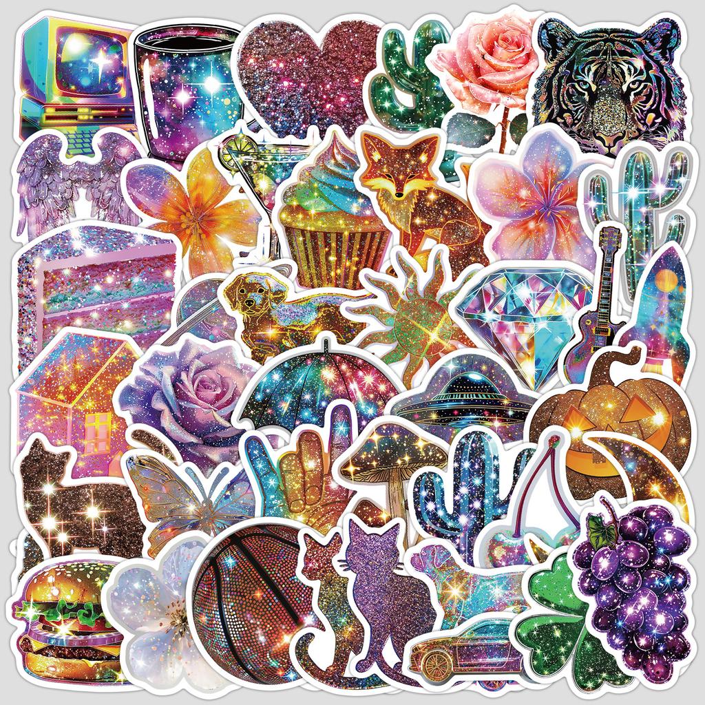 50 Colorful Cartoon Stickers Creative Cute Stickers Mobile Phone Computer Water Cup Skateboard Waterproof Decorative Stickers