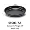 A5 Melamine Japanese Style Black Frosted Dinner Plate