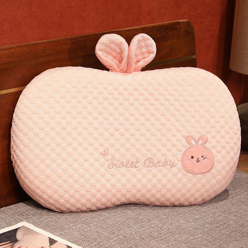 Cute Animal Shaped Cooling Memory Foam Pillow Ice Silk Surface Neck Support Pillow Removable Washable Cover For Bed Sofa Office