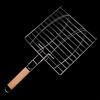 Stainless Steel Non Stick Handle BBQ Net Barbecue Mesh Fish Meat Grill Basket for BBQ Oven