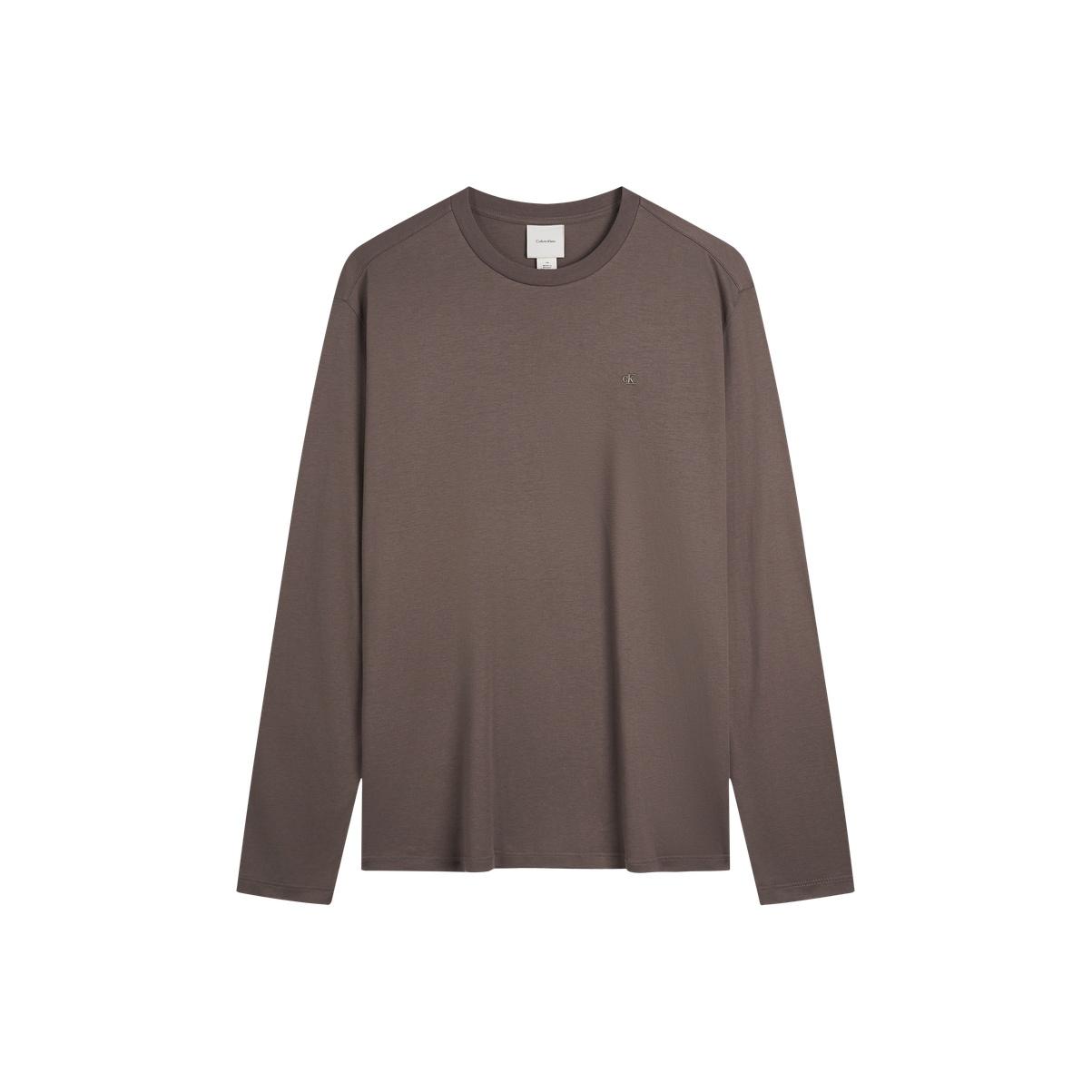 

Calvin Klein Casual Commuting Minimalist Embroidered Cotton Long Sleeve T-Shirt Men Tops 4LD227G S