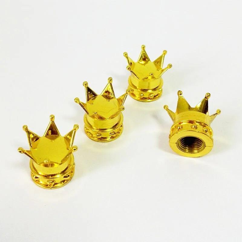 10pcs Multi Colors Crown Shape Car Tire Valve Caps Motorcycle Bicycle Tyre Air Dust Covers Universal Wheel Cap.
