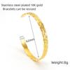Retro Titanium Steel Adjustable C-Shaped Bangle - European & American INS Style Stainless Steel Women's Bracelet