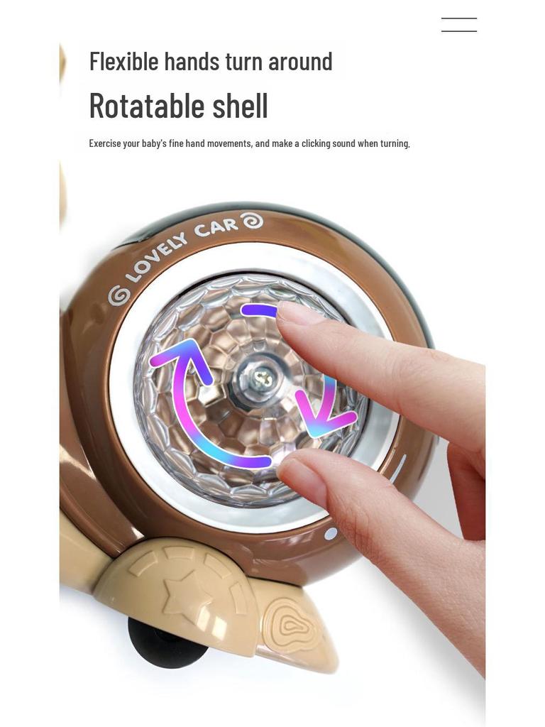 Dziecięca Elektryczna Zabawka Ślimak z Światłem 3D i Muzyką