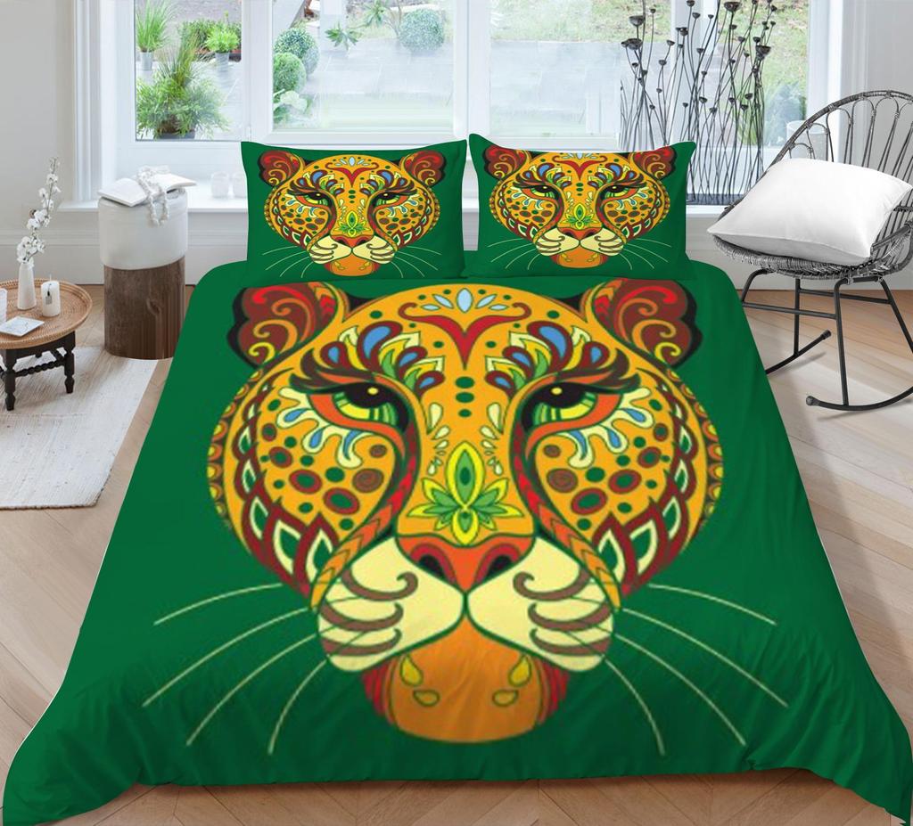 Heim-Bettwäsche 3D Böhmischer Druck Bettwäscheset Kissenbezug Bettdecke Bettbezug Tagesdecke Bettwäsche