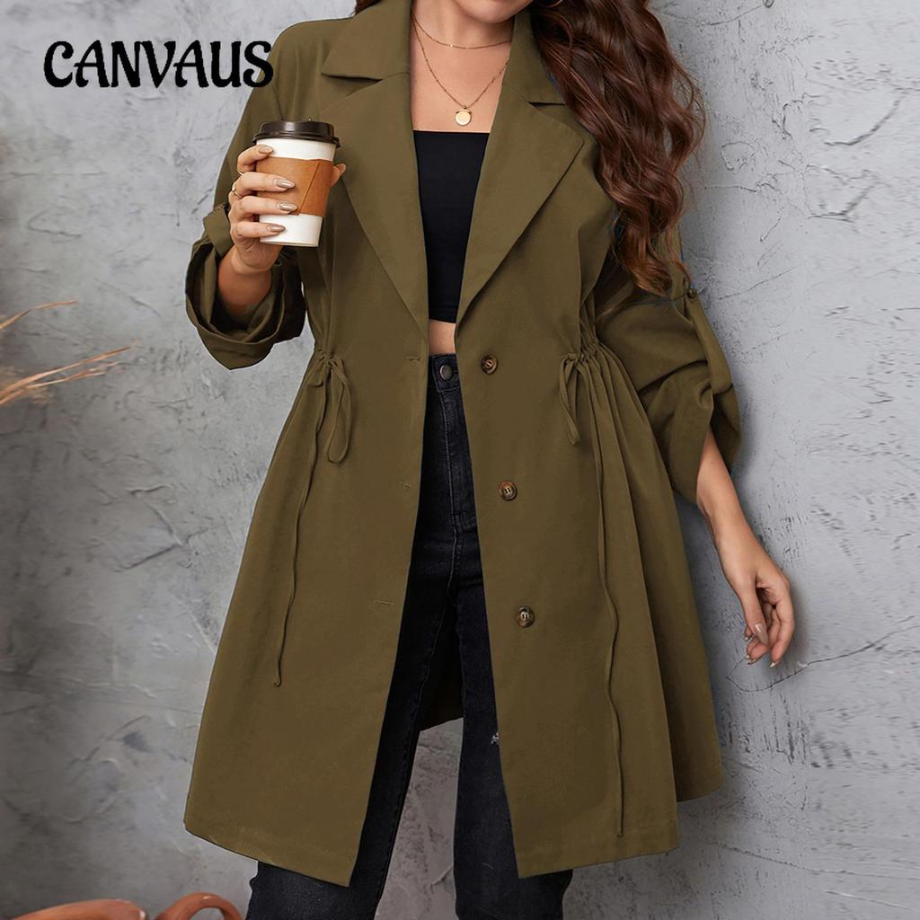 Autumn Women's Temperament Simple Wind Suit Collar Medium-length Solid Color Plus Size Jacket
